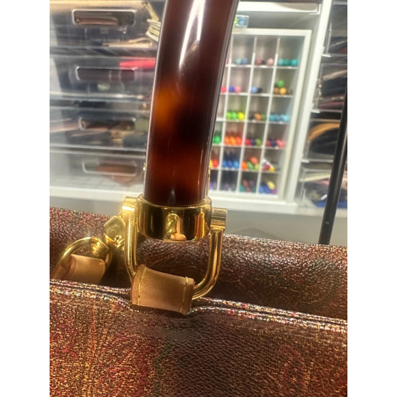 Women's Etro Tote Bag Medium Brown - Picture 3 of 16